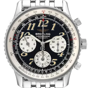 Breitling Navitimer Twin Sixty 2 Black Dial Steel Mens Replica Watches A39022