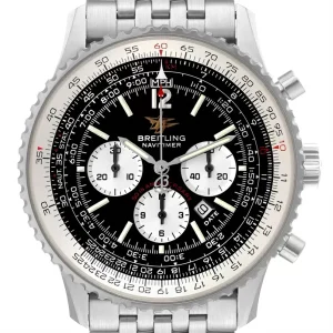 Breitling Navitimer 50th Anniversary Black Dial Mens Replica Watches A41322
