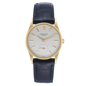 Patek Philippe Calatrava 18k Yellow Gold Hobnail Bezel Fake 3796