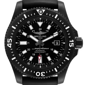Breitling Superocean 44 Black Dial Blacksteel Mens Replica Watches M17393