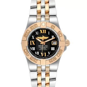 Breitling Galactic 30 Steel Rose Gold Diamond Womens Replica Watches C71340