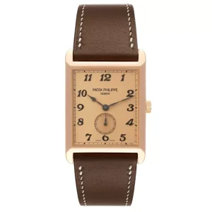 Patek Philippe Gondolo Rose Gold Rose Dial Mens Fake 5109