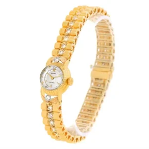Replica Rolex Orchid Vintage Yellow Gold Diamond Cocktail Ladies 8271