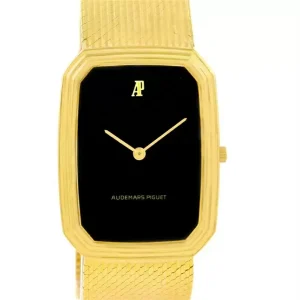 Replica Audemars Piguet 18K Yellow Gold Black Dial Manual Winding Clone 4013