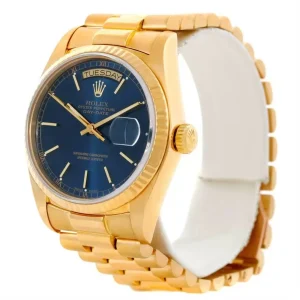 Replica Rolex President 18k Yellow Gold Blue Dial 18038