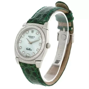 Replica Rolex Cellini Cestello 18K White Gold Diamond 6321