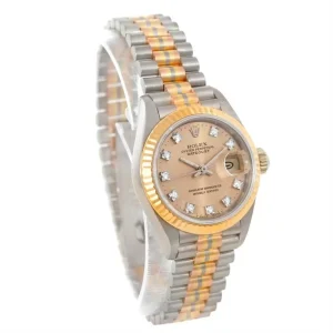 Replica Rolex President Tridor 18k Gold Diamond Ladies 69179B