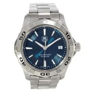 Tag Heuer Aquaracer Stainless Steel Blue Dial Mens Replica Watches WAP1112