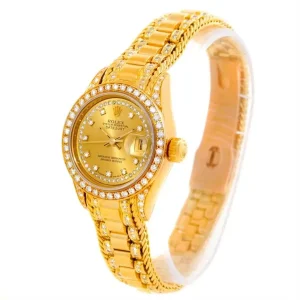 Replica Rolex President Crown Collection 18K Yellow Gold Diamond 69238
