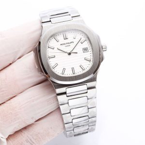 Patek Philippe Geneve White Dial With Stainless Steel Band Watch
