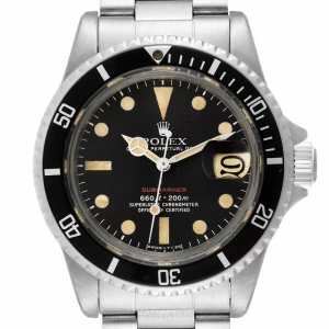 Rolex Submariner Vintage Black Mark V Dial Steel Watches 1680