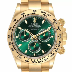 Replica Rolex Daytona Yellow Gold Green Dial Watches 116508