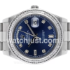 Rolex Day Date II Automatic Movement CZ Diamond Bezel with Blue Dial S/S BB22229