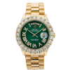 Rolex Day-Date 18038 36MM Green Diamond Dial With Yellow Gold President Bracelet 5.5 CT