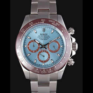Rolex Daytona Stainless Steel Bracelet with Rouge Bezel and Blue Dial BB33111
