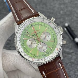 Breitling Navitimer 46mm Light Green Dial Chronograph Steel Mens Quartz Movement Watch BB99888