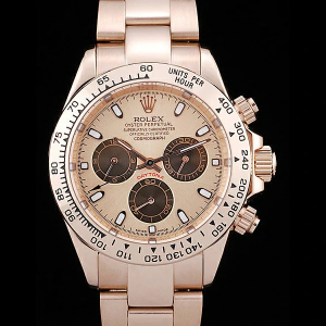 Rolex Daytona Rose Gold Plated Stainless Steel Bezel Rose Gold Dial BB31113