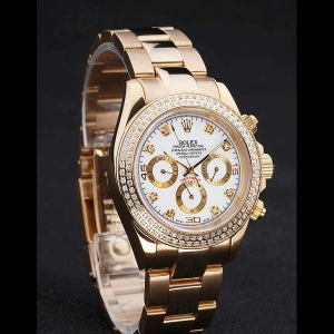 Rolex Daytona White Dial and Diamonds Bezel Watch BB31222