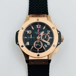 Replica Hublot Big Bang Chronograph Black Dial 44MM Quartz Movement Watch BB77775