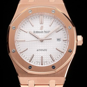 Audemars Piguet Royal Oak White Dial Rose Gold Case And Bracelet BB121564